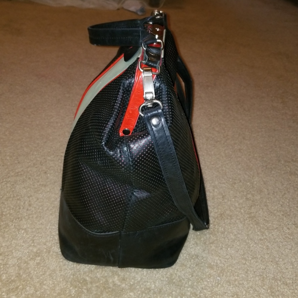 Custom Color Block Leather Bag - Picture 4 of 8